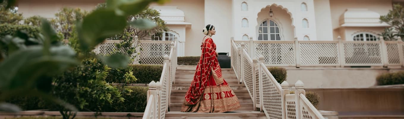Wedding photography banner showing couple and creative visuals